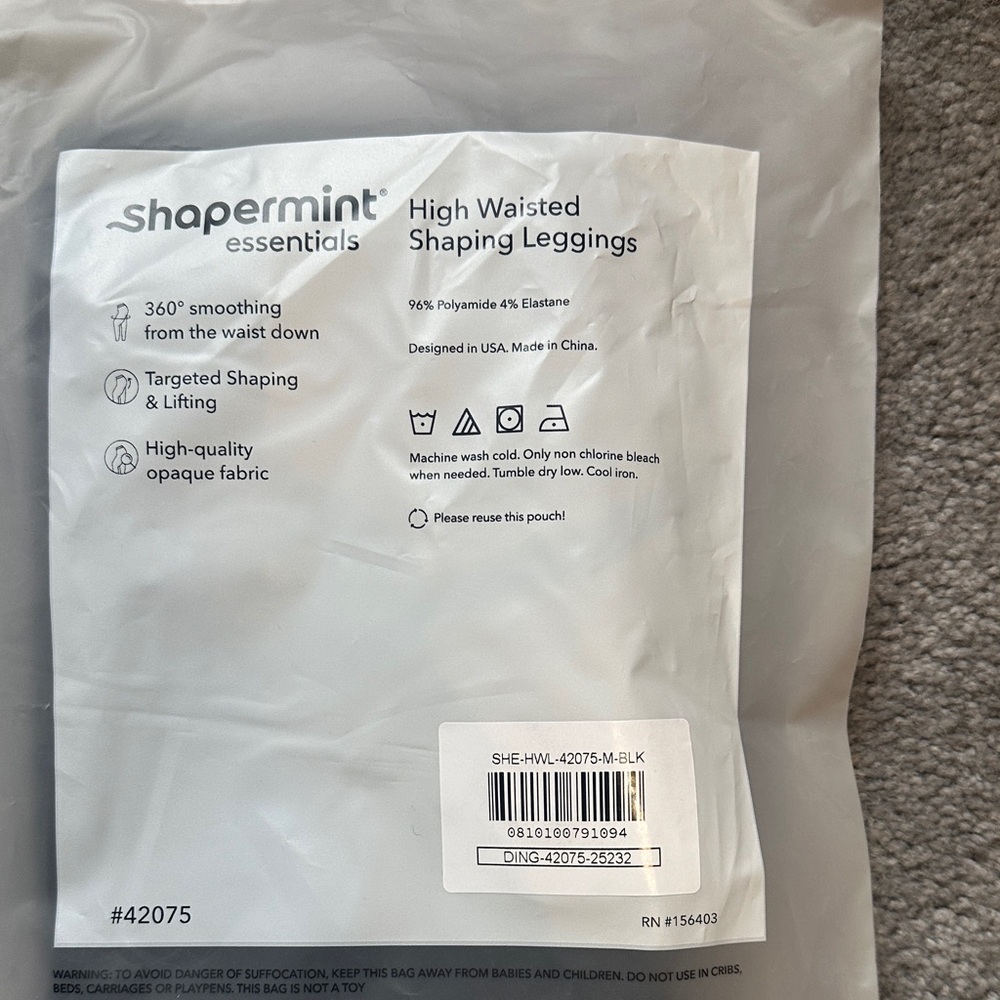 Shapermint Essentials Black High Waisted Leggings